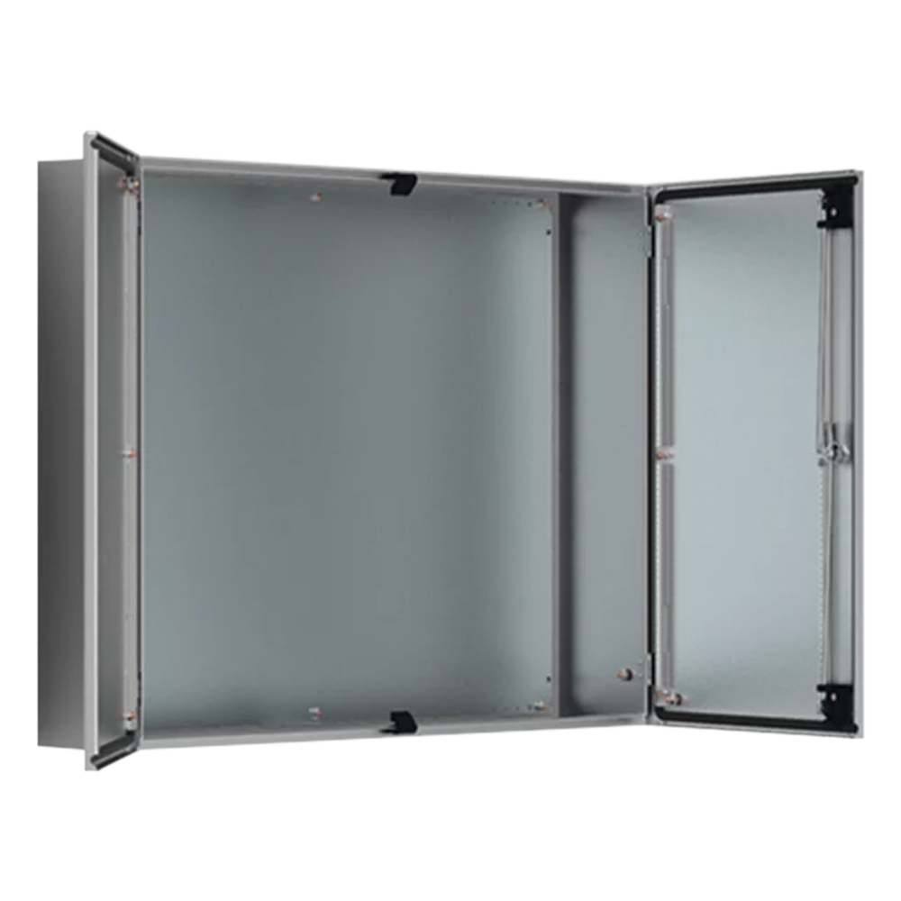 Gabinete de Doble Puerta, 1200 x 1200 x 400 mm, de Acero Inoxidable, Cepillado. Protección NEMA 12, IP55, IK10