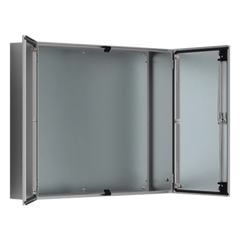 Gabinete de Doble Puerta, 1200 x 1200 x 400 mm, de Acero Inoxidable, Cepillado. Protección NEMA 12, IP55, IK10