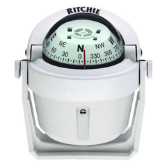 Brújula de Navegación Marítima Ritchie B-51W / Montaje en Bracket / Dial 2" (51 mm) / Iluminación Nocturna Verde / DirectiveForce Magnets / Construcción Compuesta Alta Temperatura / 100% Reparable