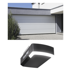 KIT COMPLETO Puerta D/ Garage 20x9 Pies / Lisa Linea Central / Color blanco / Insulada / Incluye Motor FS1000APPRT / 1/2HP / Fuerte/Silencioso/Luz LED/Motor DC .