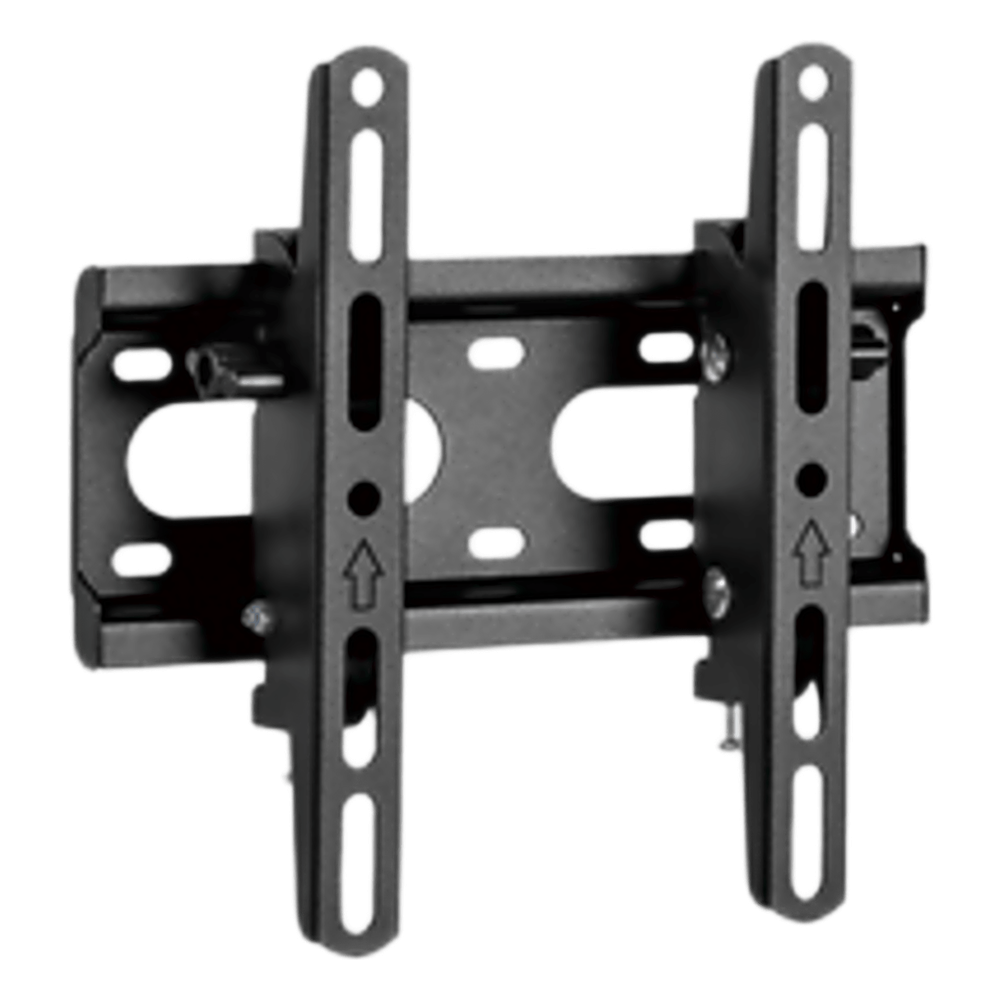 Soporte de Pared con Inclinación para monitores hasta 43"|Compatible VESA 75x75 a 200x200 | Capacidad de Carga 45 kg | Separación de la pared 53 mm | Fabricado en acero | Color Negro