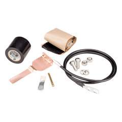 Kit de aterrizaje Estándar para cable coaxial de 1/4", 3/8", CNT-400, 9913. Longitud del conductor 60".