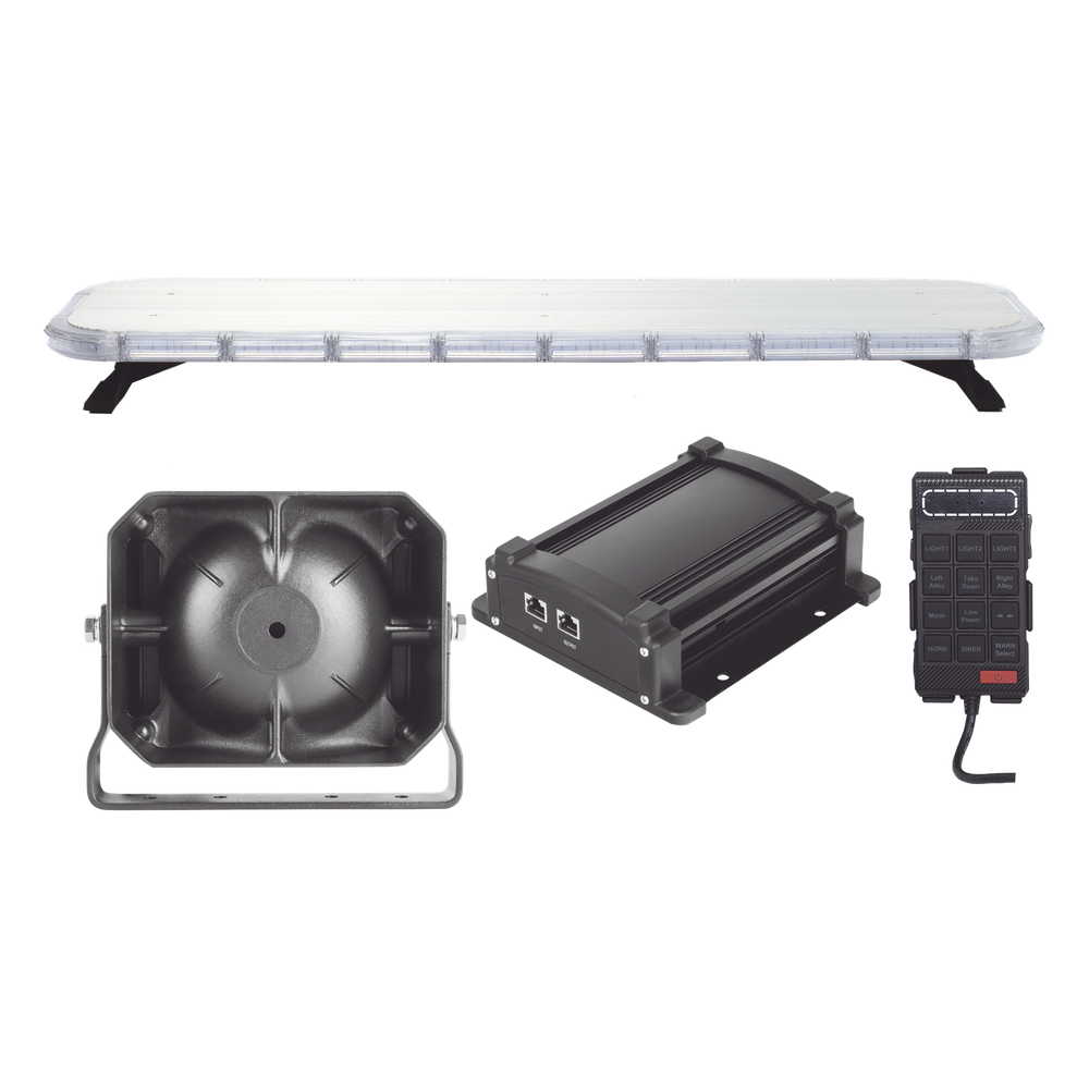 Kit básico para equipamiento de unidades de Seguridad Pública con Sirena Mono-mando