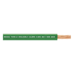 Cable Eléctrico de Cobre Recubierto THW-LS Calibre 4 AWG 19 Hilos Color Verde (100 metros)