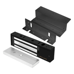 Kit Para Control de Acceso Incluye Chapa Magnética de 1200 Lbs / Montaje En Z y L /  Uso Interior / Certificación UL / En Color Negro / Diseño Elegante