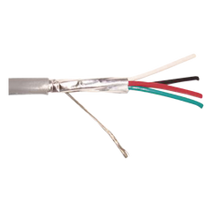 Bobina de 305 m (1000 ft) / Cable para Alarma 4x22 AWG / Blindado / CMR / Gris