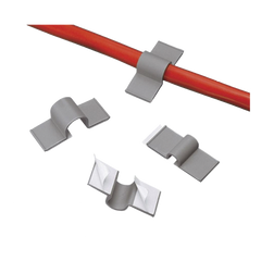 Clip adhesivo 12,7 mm, gris claro