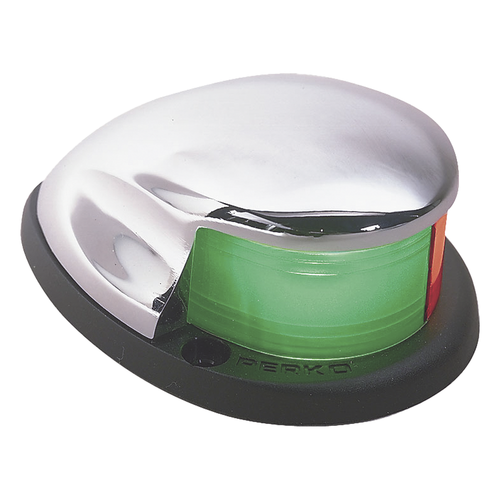Luz Bi-Color de Montaje Horizontal con Carcasa Cromada para Embarcaciones a Motor Menores de 20 Metros