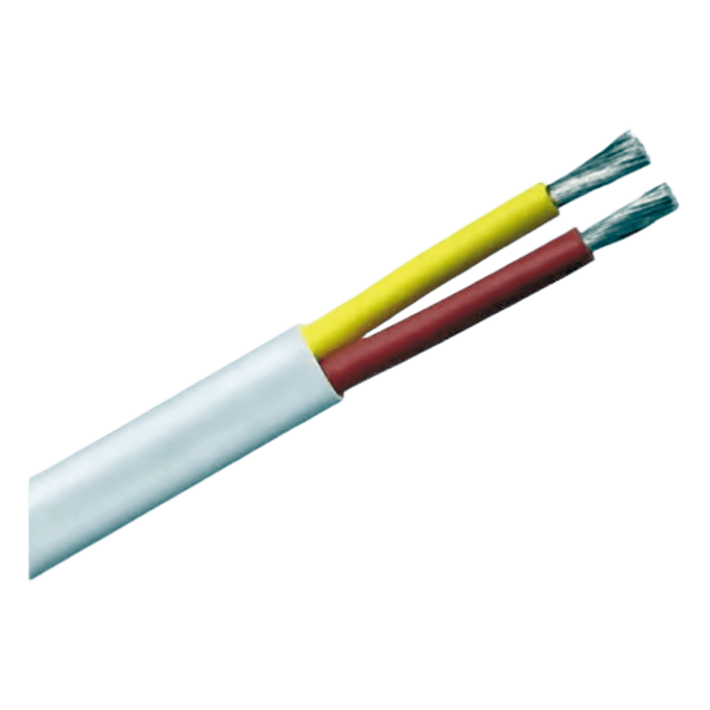Rollo de cable plano grado marino calibre 12, de 2 conductores (rojo y amarillo) de 250 pies (76.2m).
