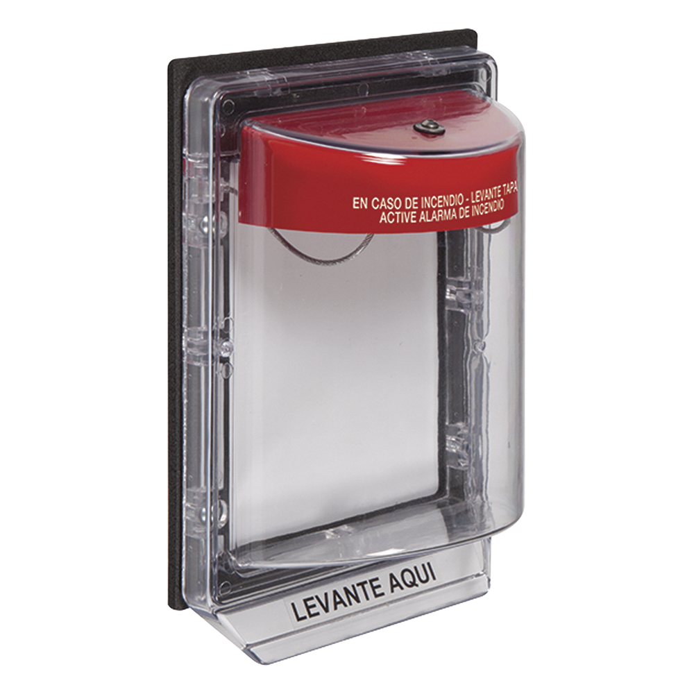 Cubierta Protectora Serie Stopper II® De Policarbonato, Con Alarma, Montaje en Superficie, Interior/Exterior, Etiqueta en Español