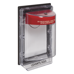Cubierta Protectora Serie Stopper II® De Policarbonato, Con Alarma, Montaje en Superficie, Interior/Exterior, Etiqueta en Español