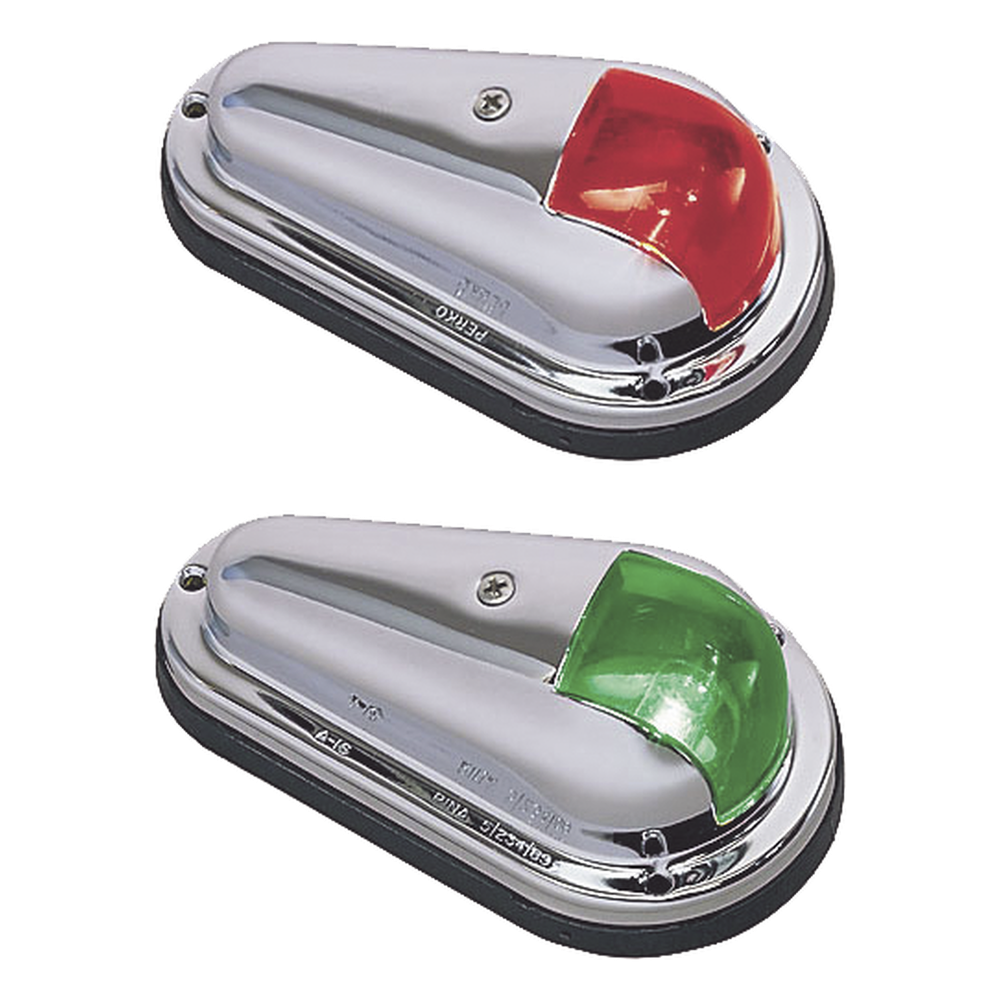 Luz de Navegación Bicolor PERKO / Acero Inoxidable Pulido / 1 Milla Náutica / 12 Vcd 10 W / Contactos Dorados / Embarcaciones Hasta 12 m (39.4 ft)