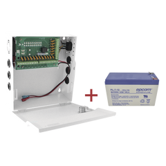 Kit / Fuente con 18 salidas / 20 Amperes totales / Ajuste de voltaje de 11-15 V / 20 A modelo PLK12DC20ABK / + Batería incluída LK712