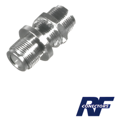 Adaptador Doble N Hembra para Chasis de Montaje Frontal en Doble D Plano y Cuerpo Plateado.