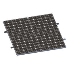 Kit De Minirieles Para Panel Solar Arreglo 1X2 Para Instalación Plano En Lámina
