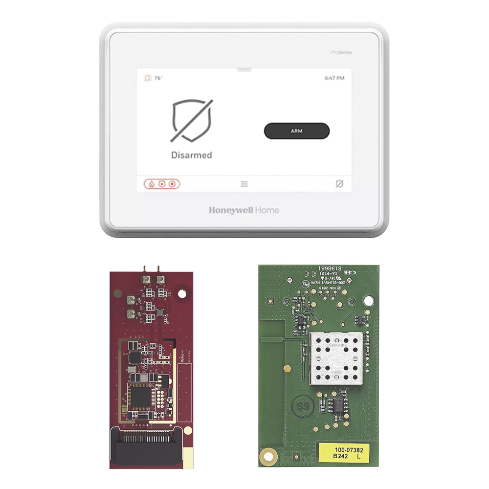 Panel de alarma todo-en-uno con pantalla táctil de 7 pulgadas y módulo de toma de control para sensores 5800, 2GIG, DSC, ITI/Qolsys y Bosch