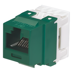 Conector Jack Estilo 110 (de Impacto), Tipo Keystone, Categoría 6, de 8 Posiciones y 8 Cables, Color Verde