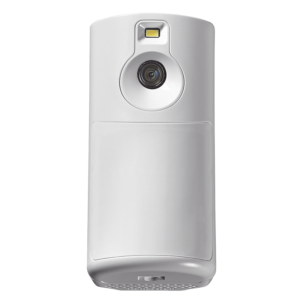 Detector de movimiento inalámbrico para interior con cámara integrada y video verificación para sistemas Honeywell Home