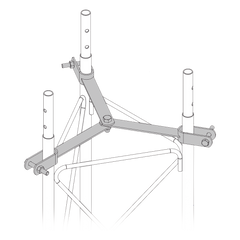 Brida para sujeción de retenida compatible con tramos STZ60G, Galvanizado por Inmersión en Caliente.