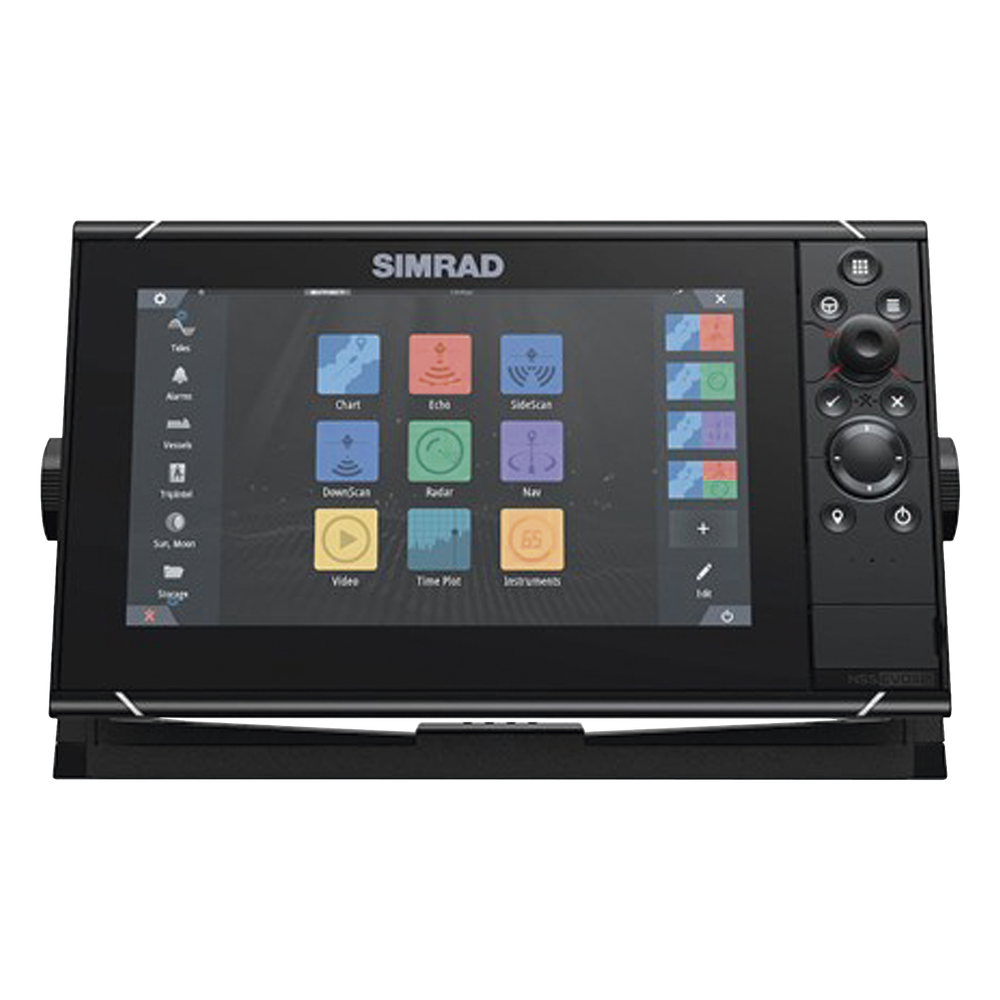 Pantalla Náutica 9 Pulgadas SolarMAX IPS / Procesador iMX 8 / Ecosonda Integrada 1kW CHIRP / GPS Incorporado / Conectividad Inalámbrica / Compatibilidad con Accesorios Simrad / Montaje Flush o Bracket / Incluye Mapa Mundial