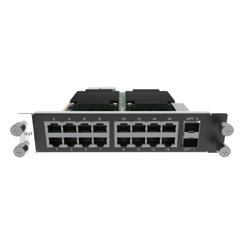 Tarjeta de salida de 16 puertos RJ45 + 2 Puertos STP