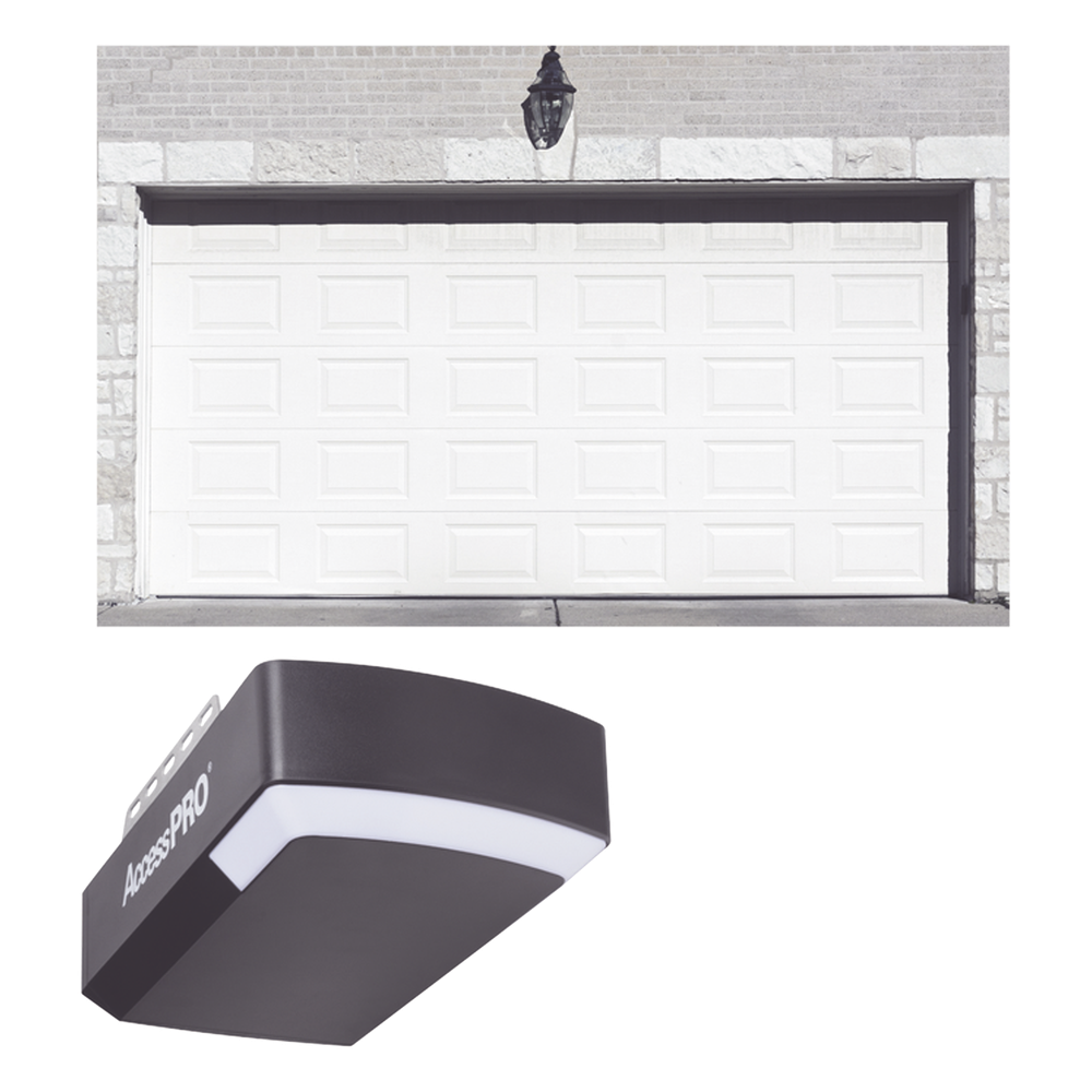 KIT COMPLETO Puerta D/ Garage 18x8 Pies / Cuadro Corto / Color blanco / Insulada / Incluye Motor FS1000APPRT / 1/2HP / Fuerte/Silencioso/Luz LED/Motor DC .