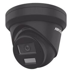 [Dual Light + 2 Micrófonos de Doble Matriz] Turret IP 4 Megapixel / Color Negro / Lente 2.8 mm / 30 mts Luz Blanca + 30 mts IR / ACUSENSE / Exterior IP67 / WDR 120 dB / PoE / ONVIF / Micro SD / Metal / ACUSEEK