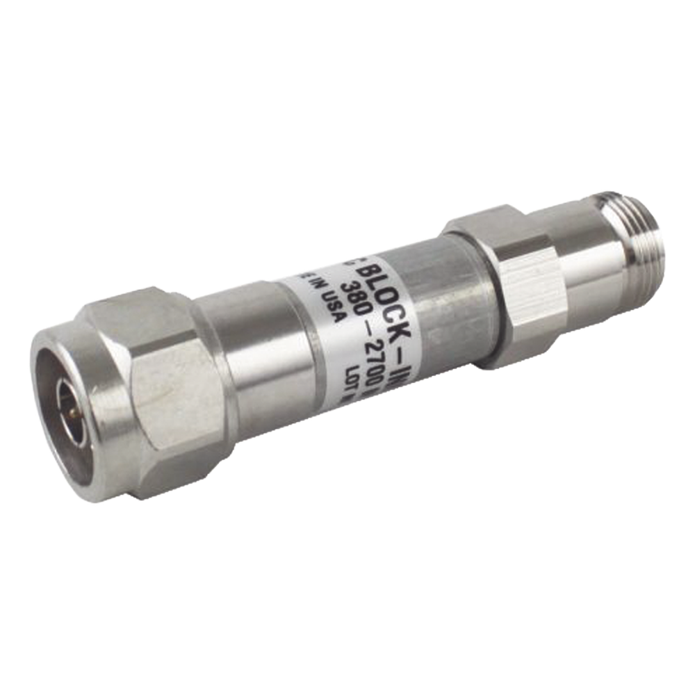 BLOQUEADOR DE DC 250-2700MHz 500W/3kV -164dBc TIPO N IP65 .