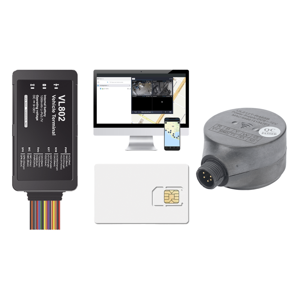 Kit localizador vehicular / 4G LTE / BLE / RS485 / Audio dos vias (requiere accesorios) / incluye SIM500MB2Y, Plataforma EPCOMGPSCODE y UL212 Sensor ultrasonico