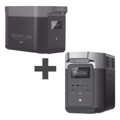 Kit de Estación de Energía Portátil 2048Wh + Batería Externa 2048Wh (4096Wh Totales)