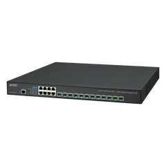 Switch Administrable Capa 3, 12 Puertos SFP de 10G, 8 Puertos 10/100/1000T, Con Alimentación Redundante (2 Fuentes de Alimentación AC).
