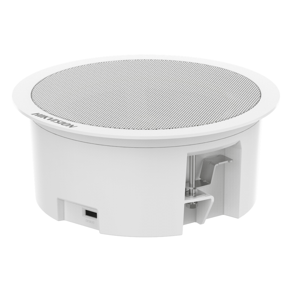 Bocina (Altavoz IP) Con Bluetooth | Montaje en Plafón | 3 Watts | No requiere amplificador | PoE+ | Entrada de alarma | Soporta Bocinas secundarias | Voceo en tiempo real | Calendarización de audios | Síntesis de Voz (TTS)