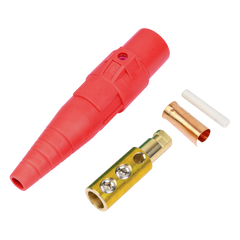 Conector Camlock Macho / 400 Amperes / 600V AC / Sección Cable 50-95 mm² / Compresión por Abrazadera / Plástico Ingeniería / Varios Colores