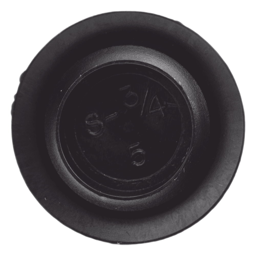 Tapón de plástico para perforación de 3/4"