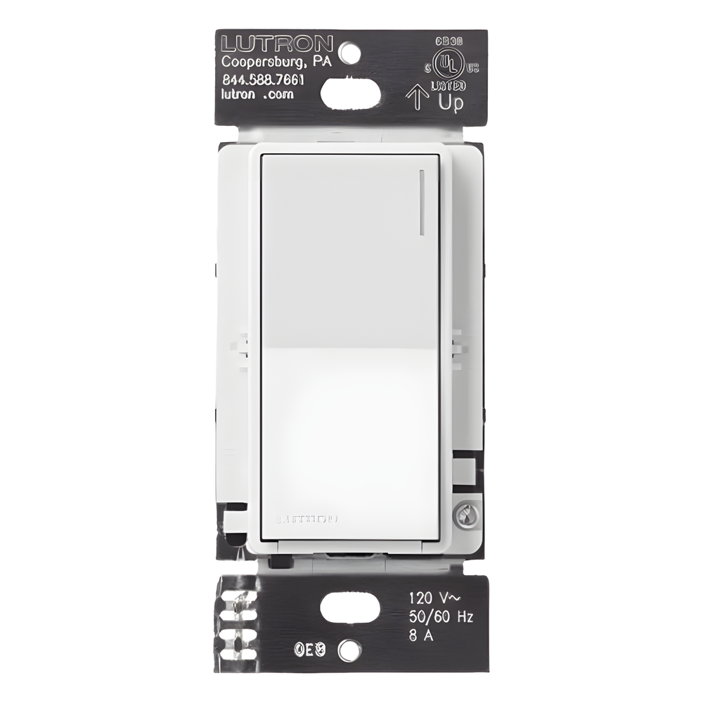 Apagador auxiliar Sunnata de pared para control de 3 vías o escalera, 120 V, compañero cableado del apagador principal del sistema RadioRA 3, color blanco brillante (White)