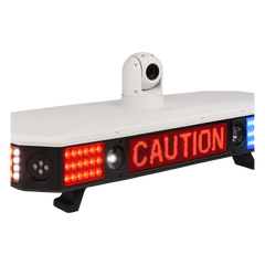 Sistema Inteligente de Luces de Policía PL100 / 8 Cámaras HD AI / Reconocimiento Facial y Placas / 4G/5G / Sirena 100W / Pantalla LED / Cumple GB 13954-2009