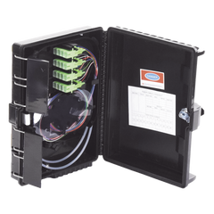 Cierre de Empalme para 24 Fusiones de Fibra Óptica, Interior/Exterior, con 16 Acopladores SC/APC y Splitter 1x16 SC/APC Incluido, IP65