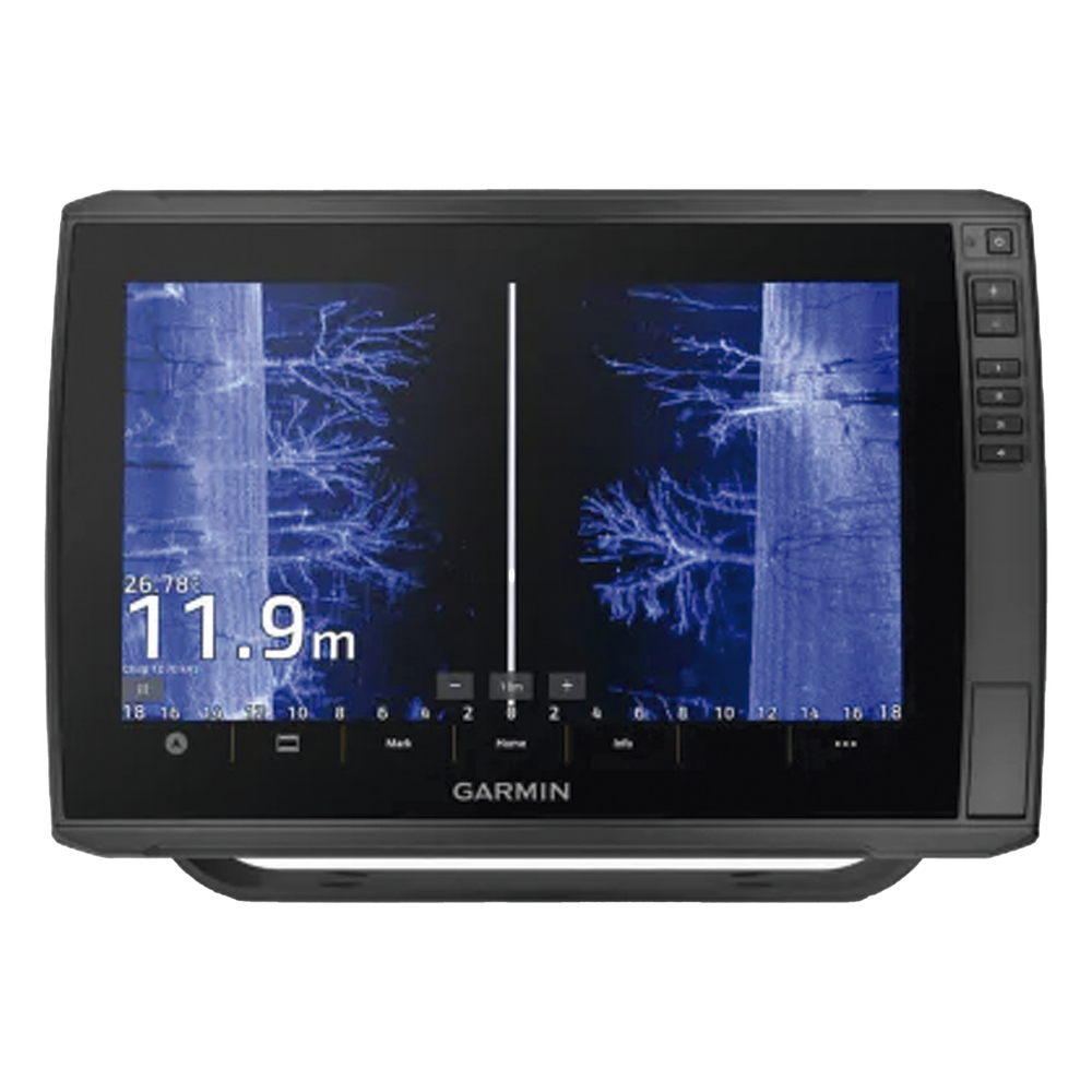 Plotter de Pesca Garmin / Pantalla Táctil WXGA IPS 12.1" / GPS GLONASS Galileo BeiDou Multibanda / Sonda CHIRP ClearVü SideVü / IPX7 / NMEA 2000 / 10 Hz