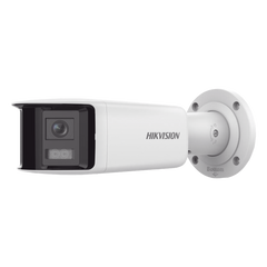 [FlexVu] [PROTECCIÓN ACTIVA] Bala IP 4 Megapixel / 2 Lentes de Lente 2.8 mm (Imagen Panorámica 180°) / 40 mts IR / Exterior IP67 / Luz Intermitente y Alerta de Audio / Audio Bidireccional / ACUSENSE / WDR 120 dB / Micro SD