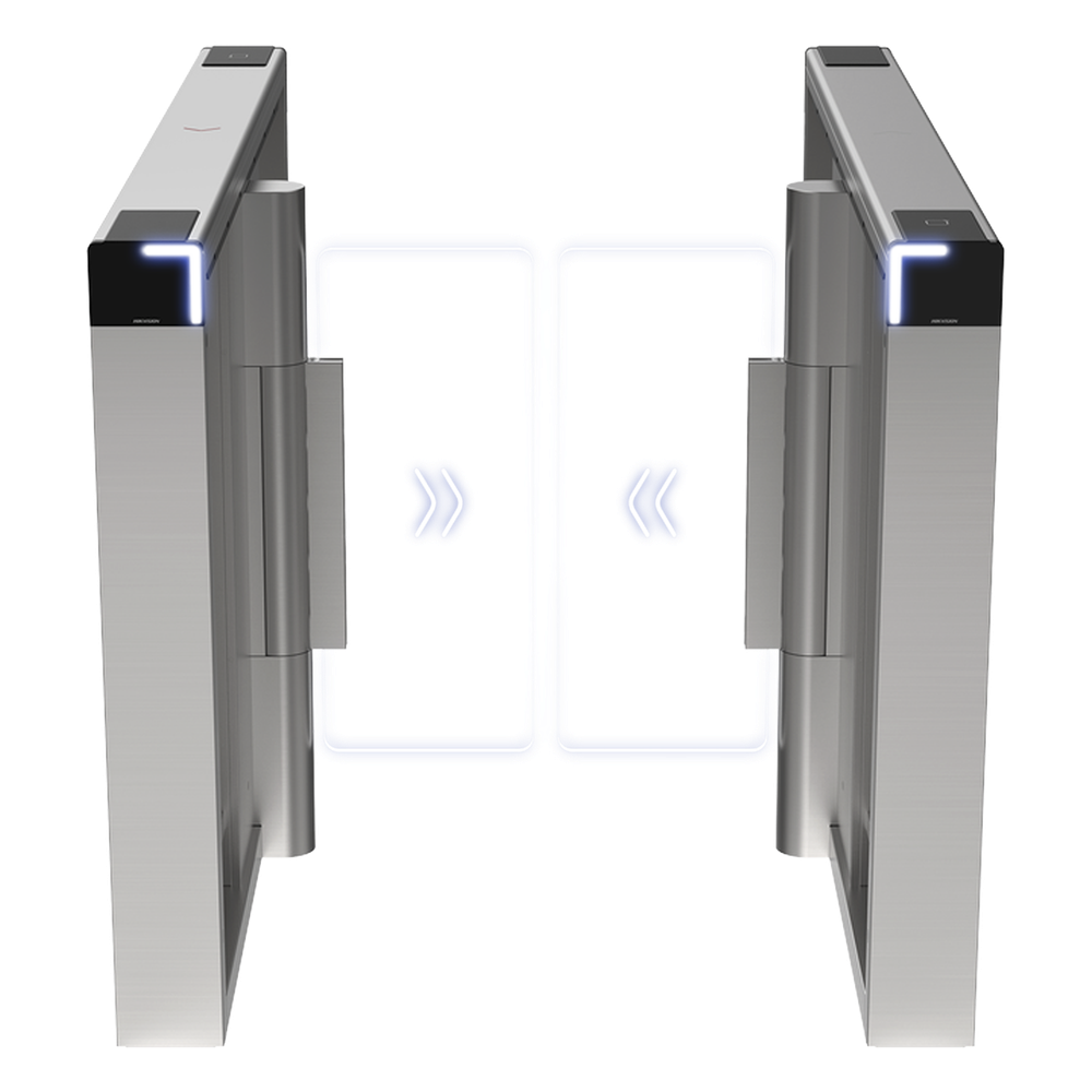 Torniquete Swing PREMIUM / Iluminación LED / 12,000,000 Ciclos MCBF / Incluye Lectores de Tarjeta y Panel de Acceso / 14 Pares de IR / Carril de 90 cms / Compatible con Reconocimiento Facial / Incluye Izquierdo y Derecho
