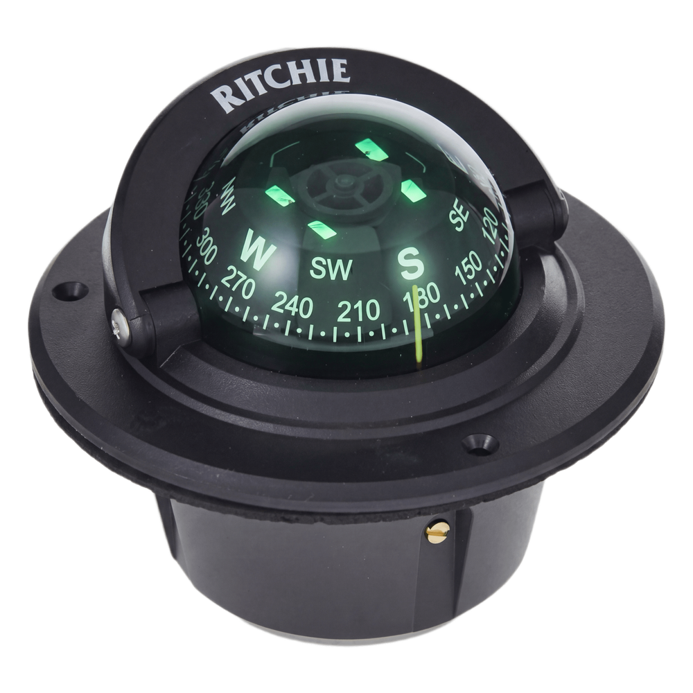 Brújula de Navegación Marítima Ritchie F-50 / Montaje Flush / Dial 2 3/4" (70 mm) / Iluminación Nocturna Verde / DirectiveForce Magnets / Construcción Compuesta Alta Temperatura / 100% Reparable