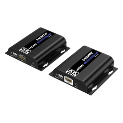 Kit extensor para distancias de hasta 200 metros | Resolución 4K @60Hz | Cat 6 | Conexión uno a uno y uno a muchos hasta 120 mts | Compatible con Switch gigabit | Control IR