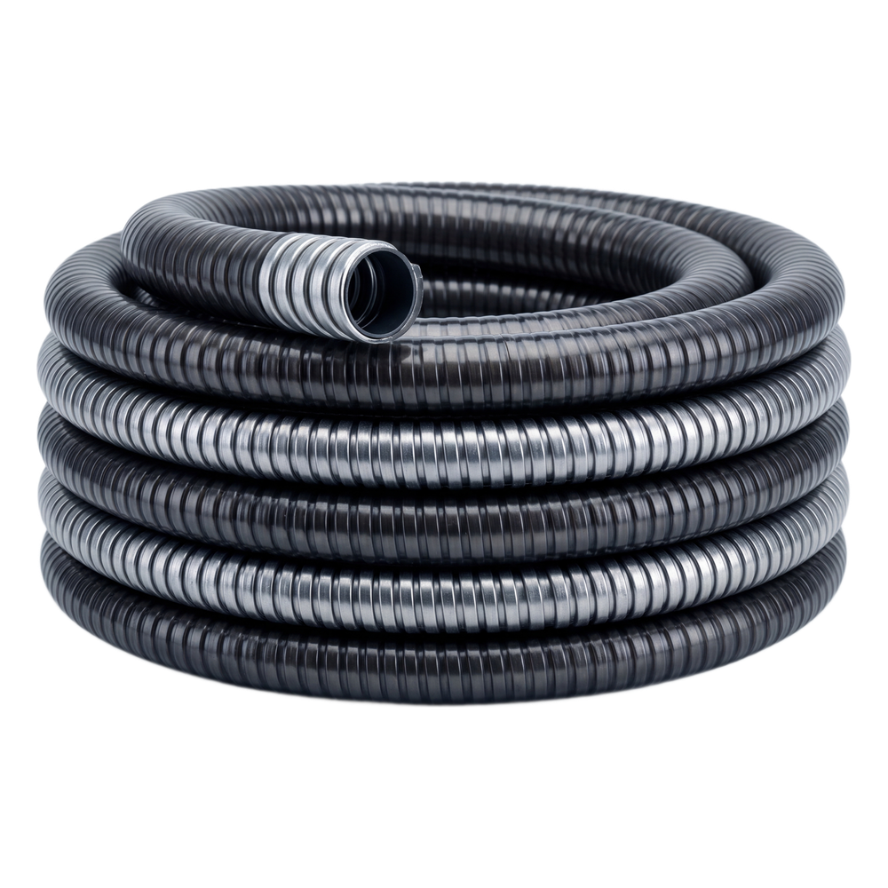Tubo Flexible Liquidtight 4" (100 mm) / Acero Galvanizado + Forro PVC / Rollo 10 m (32.8 ft) / NEMA 4 / IP65
