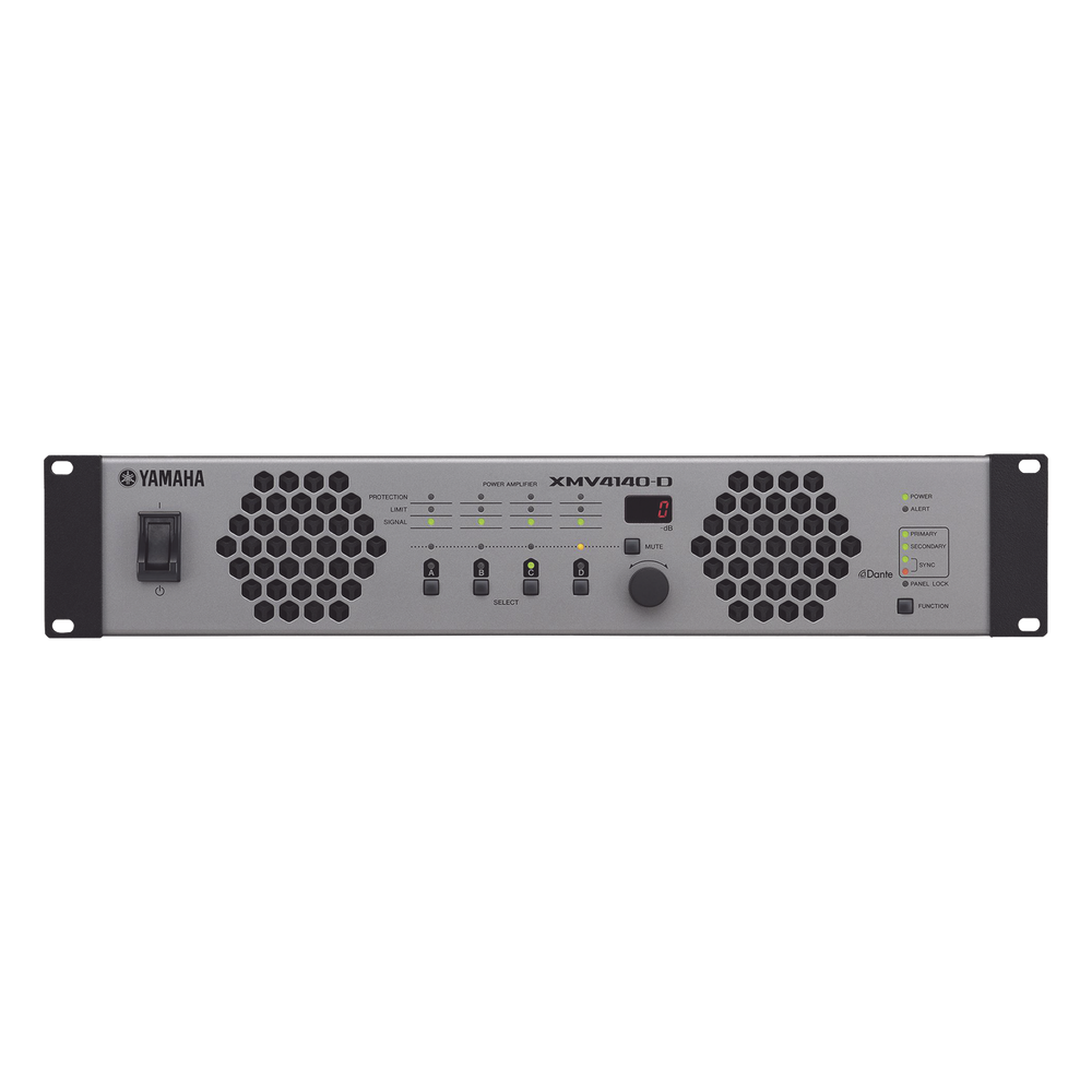 Amplificador de Audio Multicanal con Conexión Análoga | DANTE | 4 Canales, 140W | 8 OHMS | 70/100V