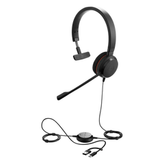 Jabra Evolve 20 Mono con Conexión USB C/A, Micrófono con Cancelación de Ruido de Ultima Generación, Configuración Plug and Play (4993-829-269)