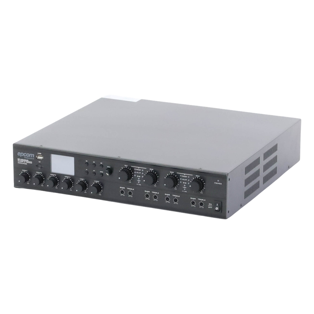 Amplificador Mezclador Matricial | 4 zonas | 240w por canal | 6 entradas | Receptor de medios