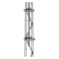 Mástil 2-3/8" x 1.8 m para Montaje en Cara de Torre Super Titan Secciones 3 a 7.