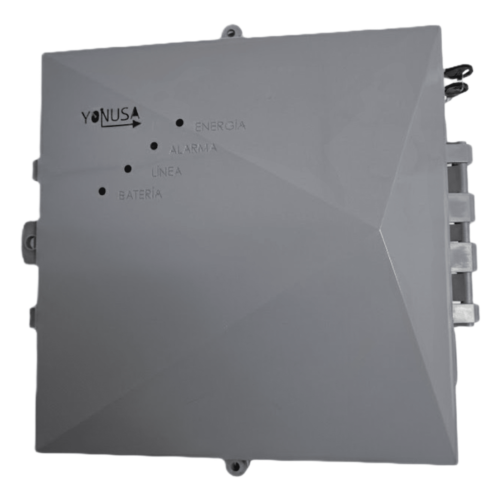 Energizador para Cerco Eléctrico Anti-Plantas / 10,000 Volts / 10,000 Metros Lineales / Alimentación AC 127-220V o Solar / Control Remoto RF 433 MHz / Sistema de Alarma Integrado / Salida Auxiliar 12Vdc 1.5A / Respaldo con Batería Int