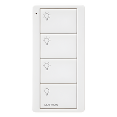 Control Pico inalámbrico de 4 botones para activar 3 escenas y apagado, con batería CR2032 de 10 años, compatible con Caséta Wireless, RadioRA 2, RA2 Select, RadioRA 3 y HomeWorks