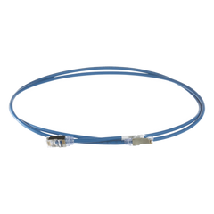 Patch Cord Cat6A, Diametro Reducido 28 AWG, Blindado S/FTP, CM/LS0H, 1 Metro (3.28 Pies), Color Azul